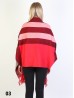 Cashmere Feeling Reversible Plaid Open-front Cape